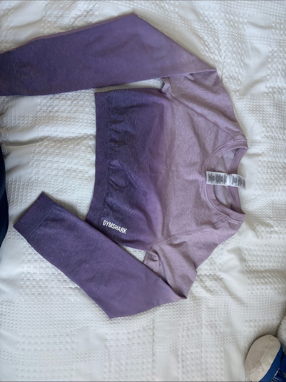 Gymshark Purple Ombre Seamless Long-Sleeve Crop Top